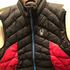 Men’s Spyder Vest Jacket Black Red New